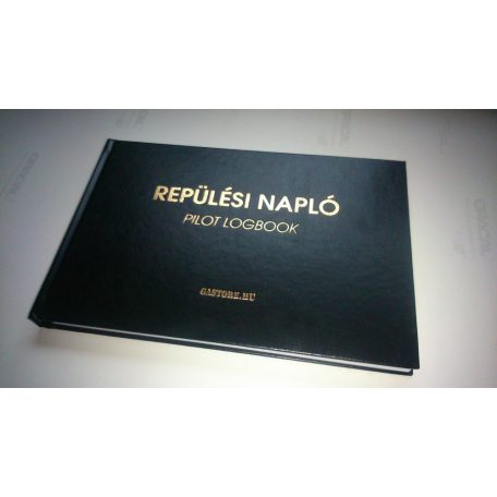 Flight Pilot logbook "black XL" (Aircraft, helicopter, UL) Hungarian, English