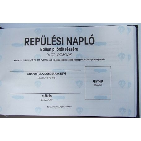 Ballon Pilot  Logbook Hungarian, English