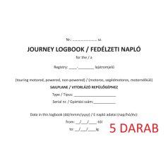   5 darab FEDÉLZETI NAPLÓ Vitorlázó Repülőgéphez (motoros, segédmotoros, motor nélküli)