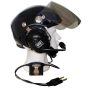 Active noise-canceling flight headset helmet