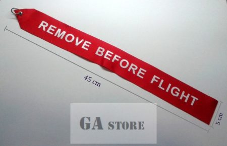 REMOVE BEFORE FLIGHT jelzőszalag légijárművekhez 