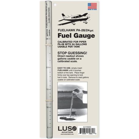  Fuelhawk Aircraft Fuel Gauge, Piper PA-28 - 24 gallon