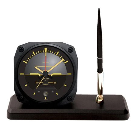 Vintage Artificial Horizon alarm clock + pen DS63V