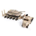 M1070 + M1A2  harckocsi , műanyag építőelem makett, 1:72 25-9