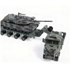 M1070 + LEOPARD 2A7  harckocsi , műanyag építőelem makett, 1:72 25-10