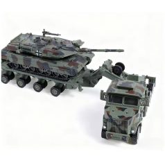   M1070 + LEOPARD 2A7  harckocsi , műanyag építőelem makett, 1:72 25-10