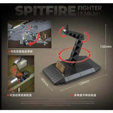 SPITFIRE, Repülőgép építő játék, 100279