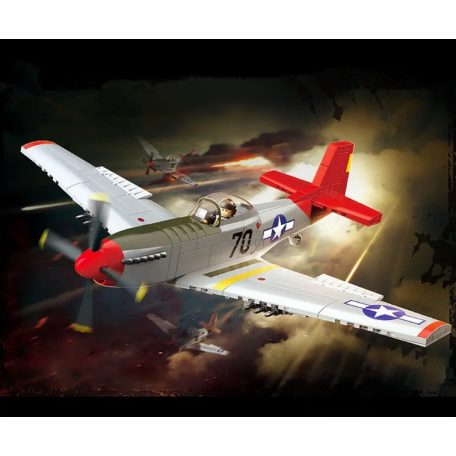P-51D MUSTANG, Repülőgép építő játék, 100278