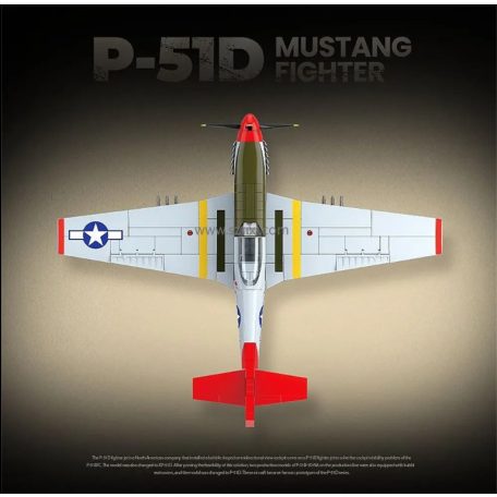 P-51D MUSTANG, Repülőgép építő játék, 100278