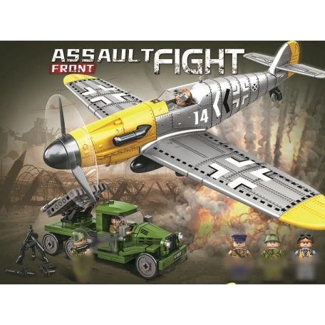 BF-109 III. + KATYUSA , Repülőgép építő játék, 98305