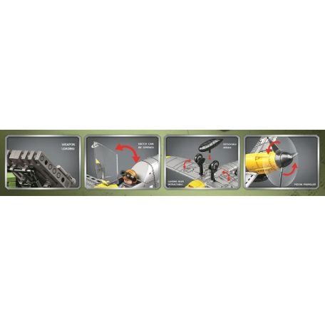 BF-109 III. + KATYUSA , Repülőgép építő játék, 98305