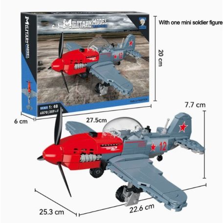 YAK 3 , műanyag építőelem makett, 6870